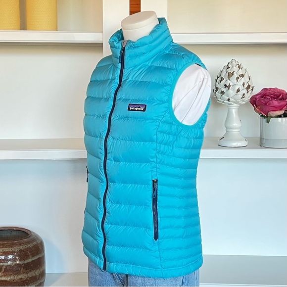 Patagonia Women’s Down Sweater Vest Puffer Packable in Howling Turquoise Small - Picture 2 of 7